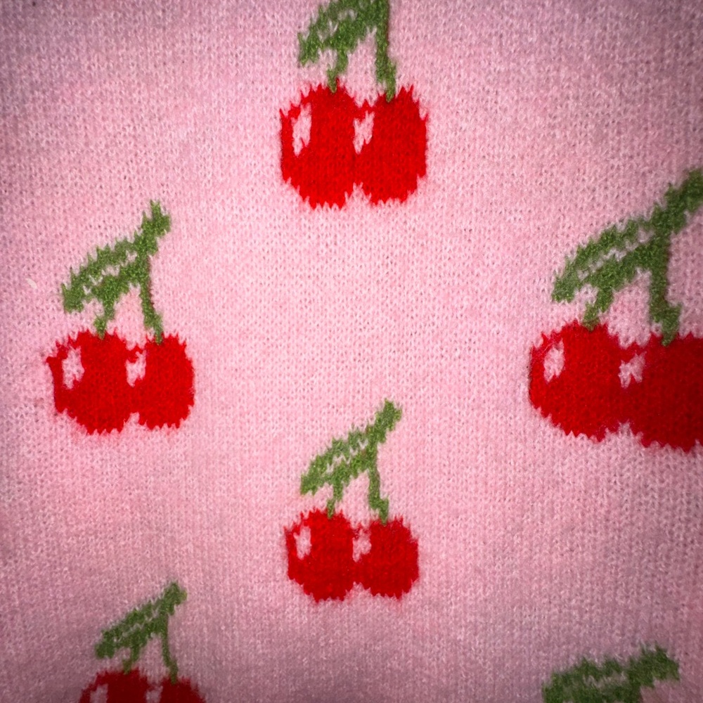 Cece Cherry Patterned Pink Sweater - image 5